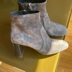 TOD’S suede grey ankle boots, heel-3 inch, size EU 40, US 9